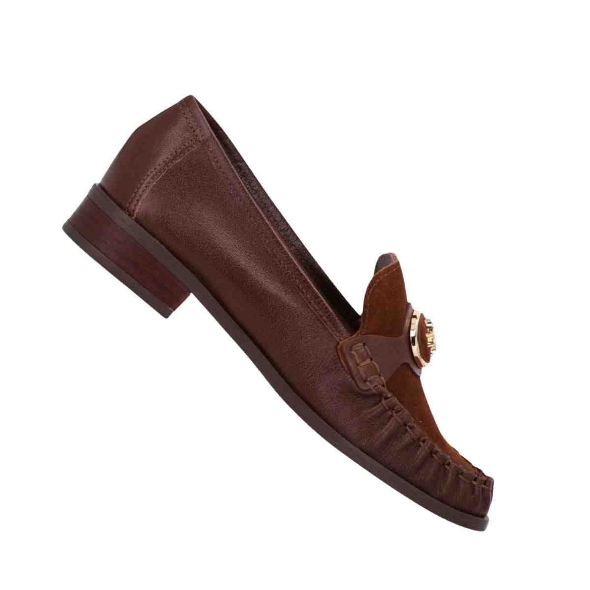 Sapato Feminino Mocassim Luz Da Lua Atacama Camuça Trufa Marrom 7