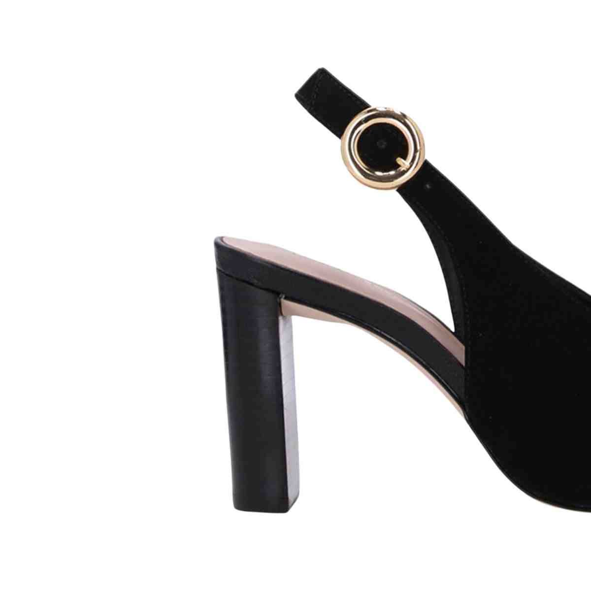 Sapato Feminino Salto Alto Luz Da Lua Cervo Preto Preto 7