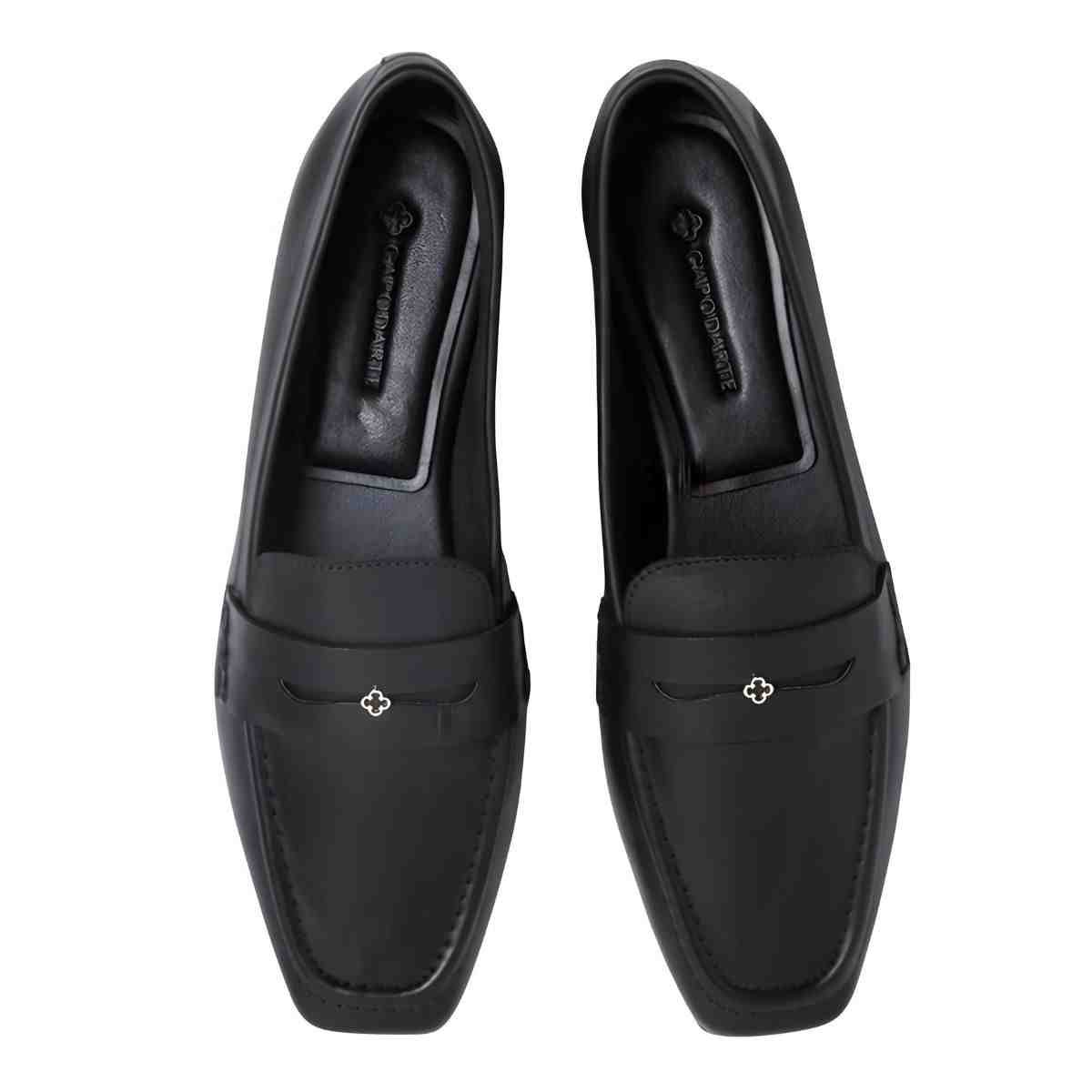 Sapato Feminino Mocassim Loafer Capodarte Preto Preto 2