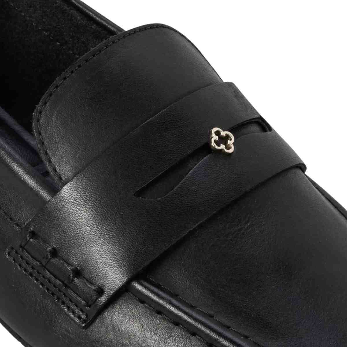Sapato Feminino Mocassim Loafer Capodarte Preto Preto 3