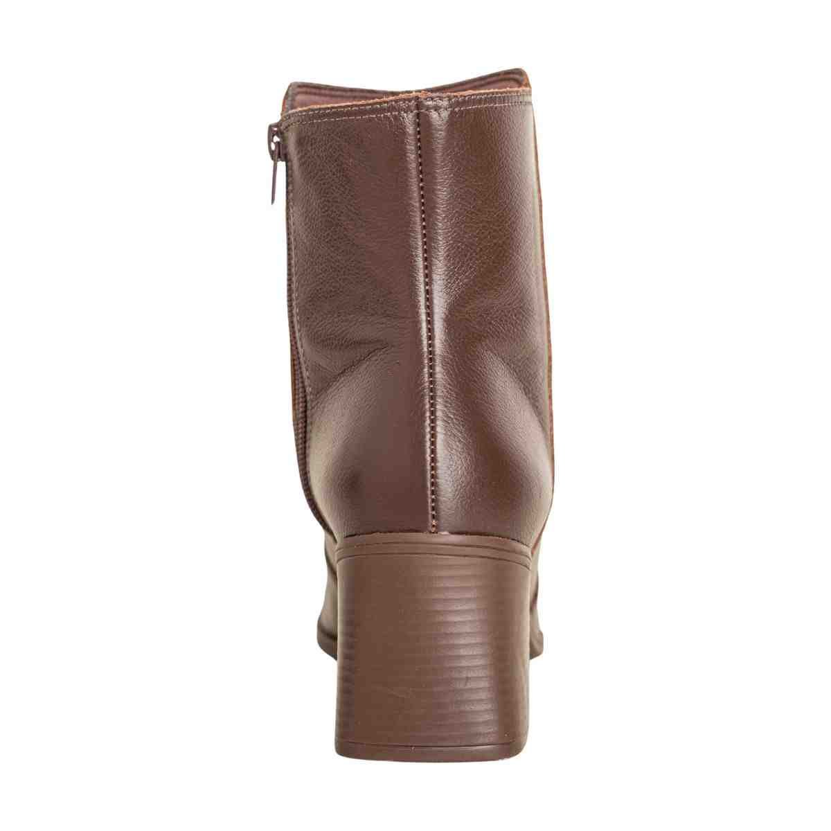 Bota Feminina Dm Com Salto Bloco Médio Torino Expresso Marrom 4