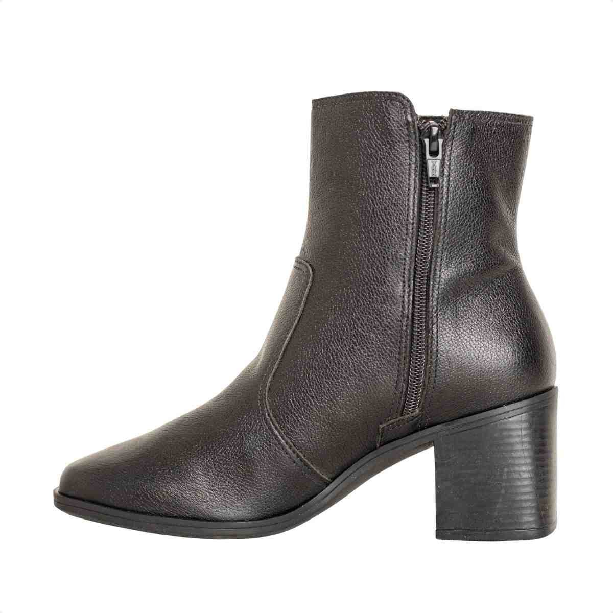 Bota Feminina Dm Com Salto Bloco Médio  Torino Preto Preto 5