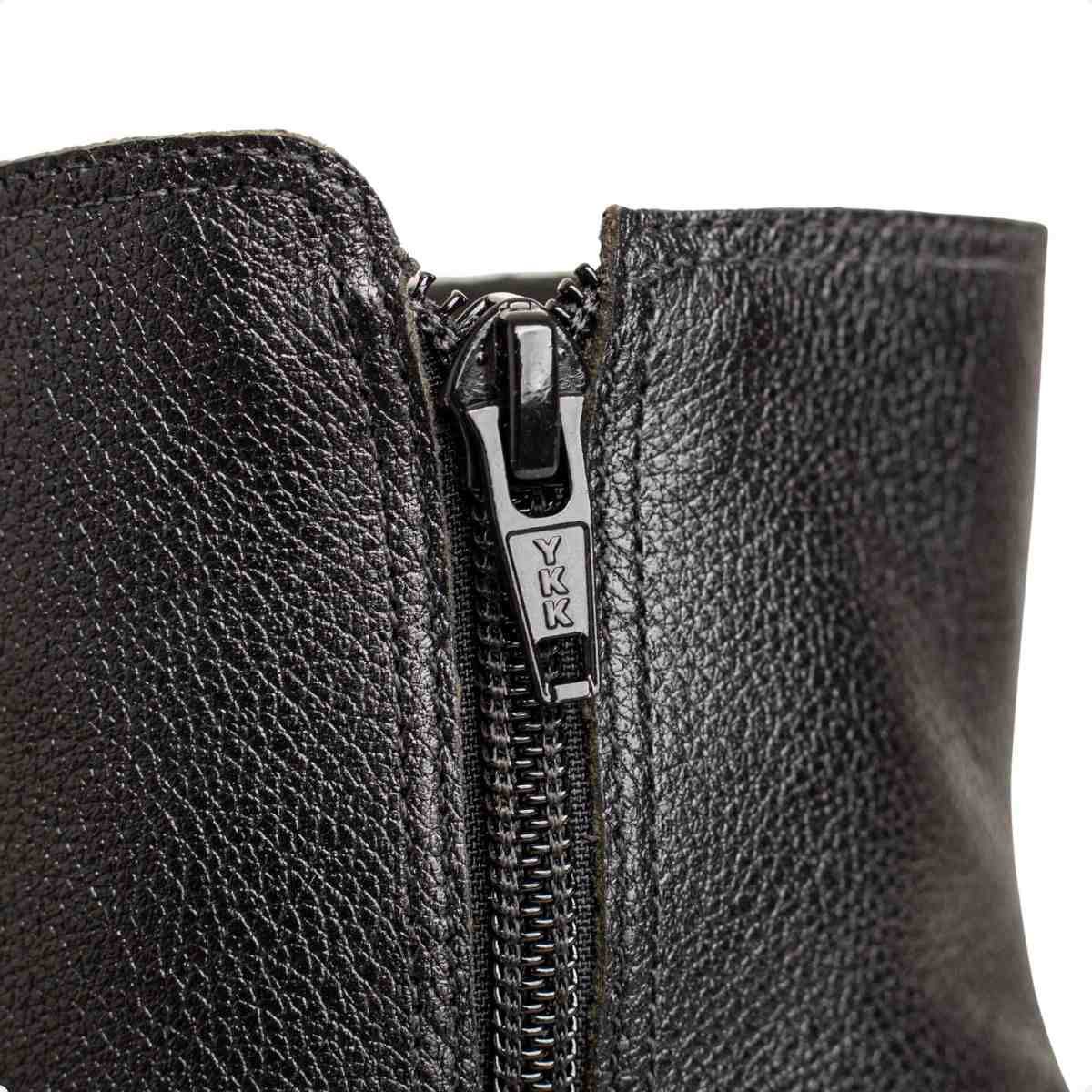 Bota Feminina Dm Com Salto Bloco Médio  Torino Preto Preto 7