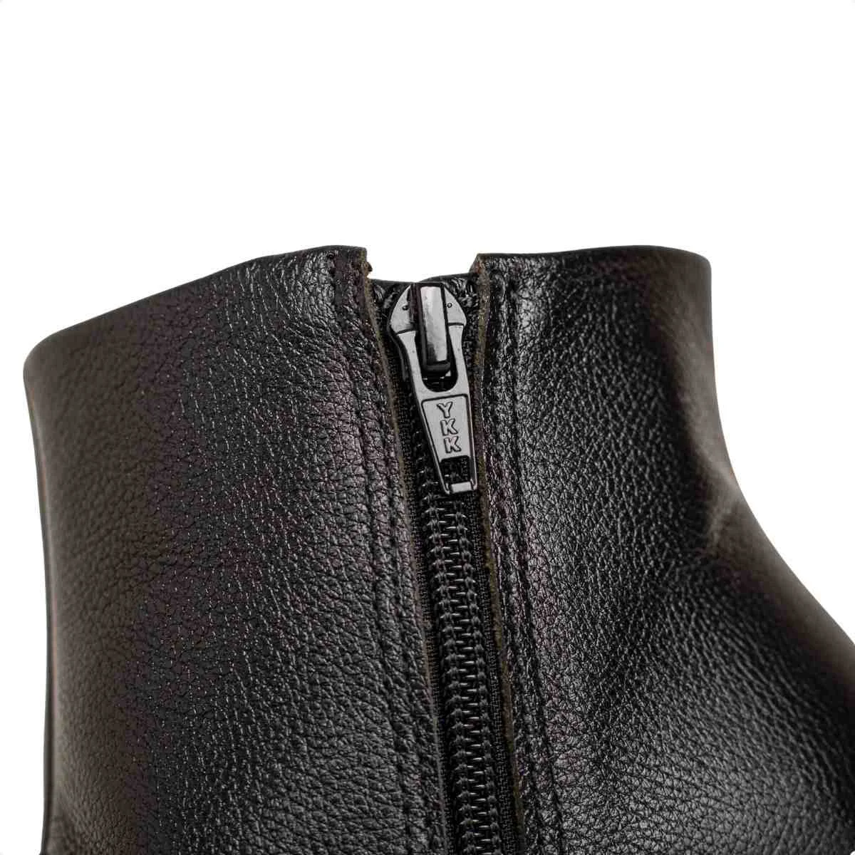 Bota Feminina Dm Com Salto Médio Bloco Torino Preto Preto 3