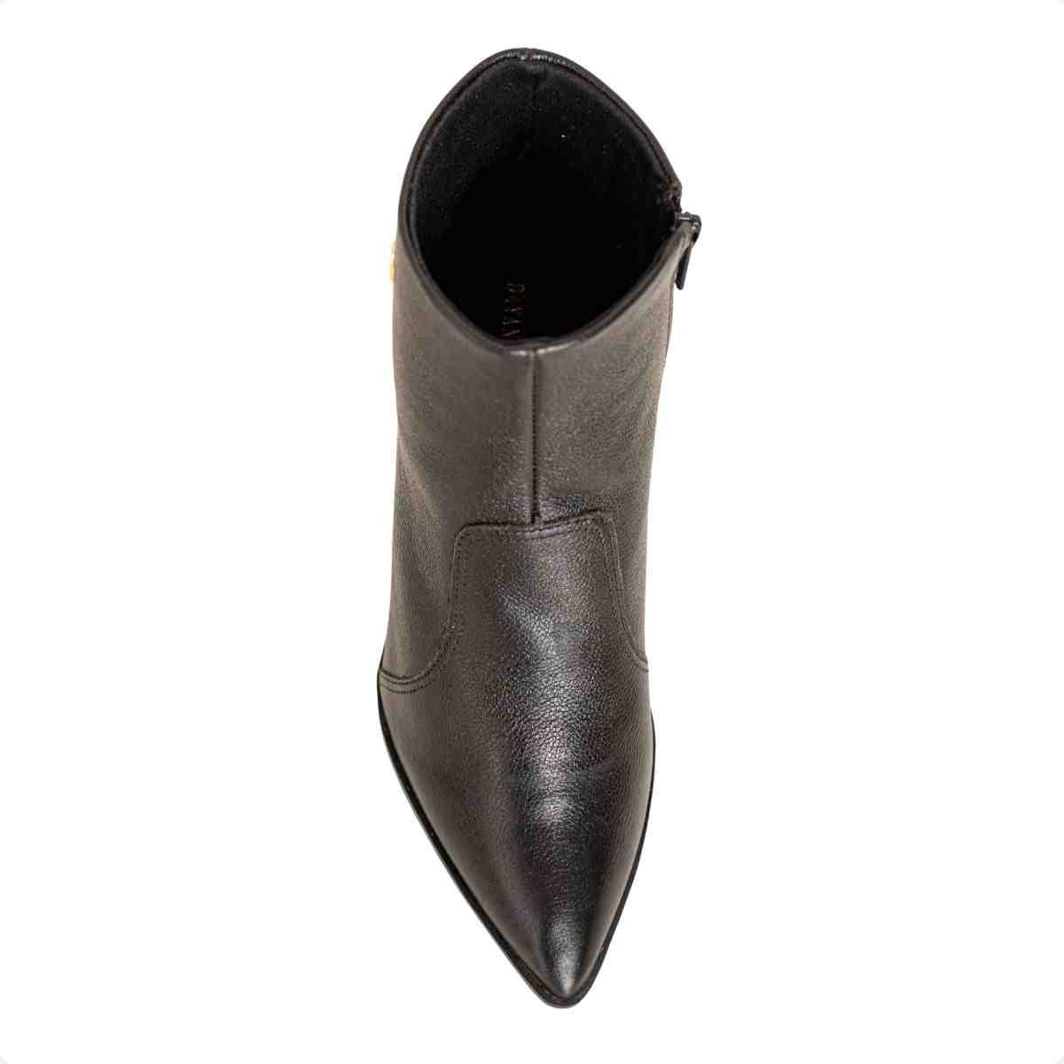 Bota Feminina Dm Com Salto Médio Bloco Torino Preto Preto 6
