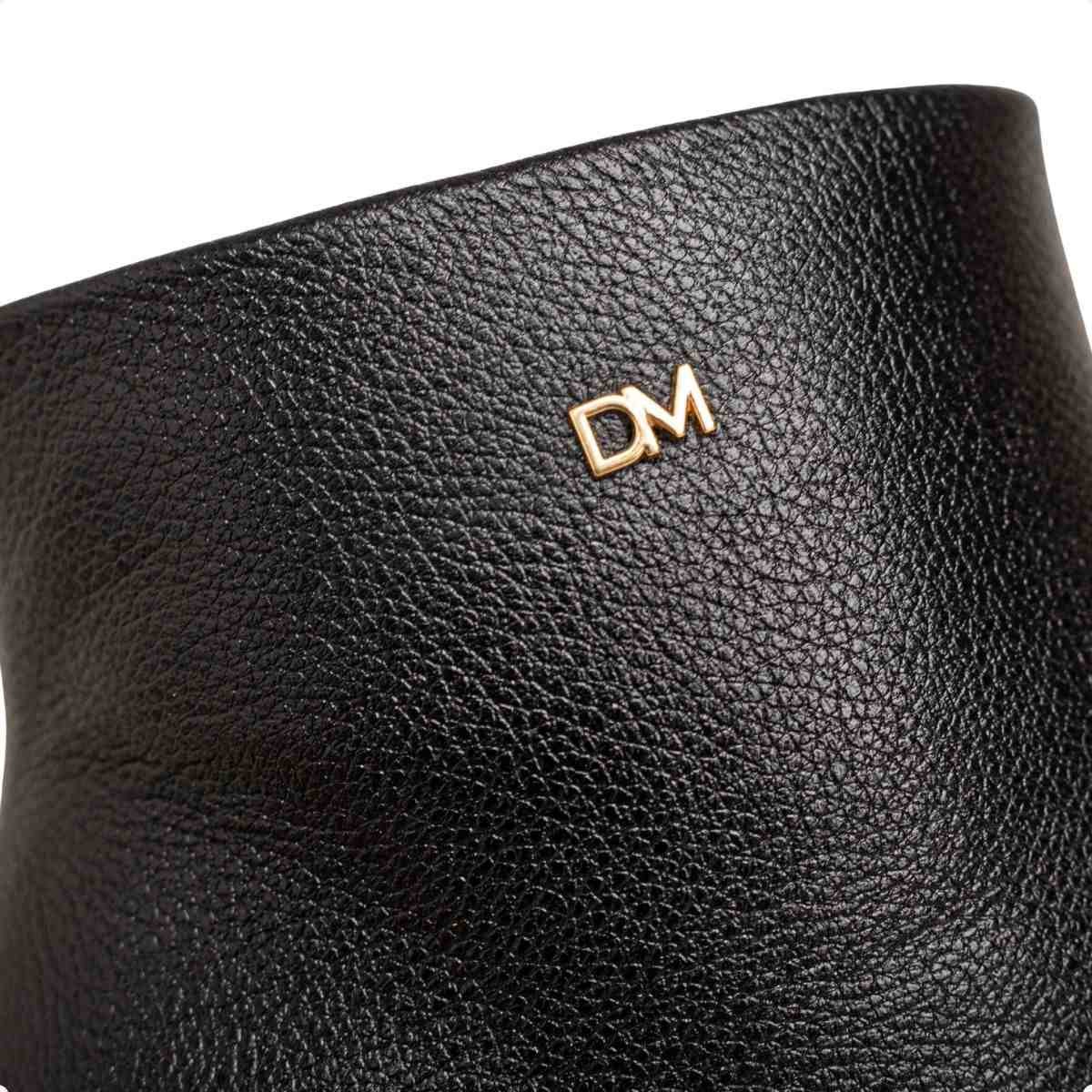 Bota Feminina Dm Com Salto Médio Bloco Torino Preto Preto 7