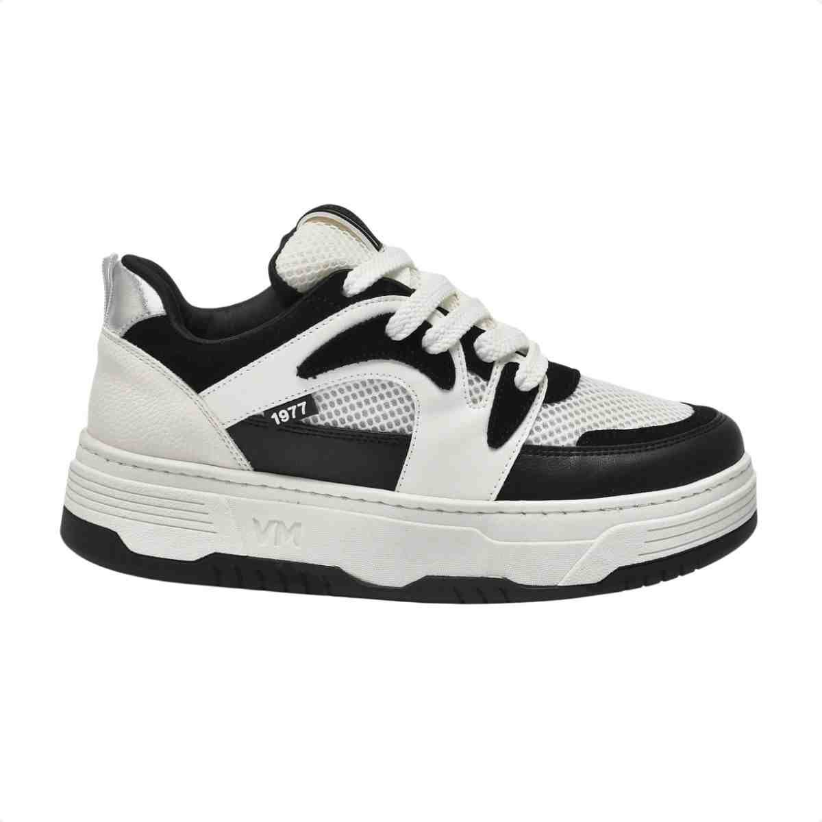 Tênis Moda Femenino Via Marte Casual Preto Branco