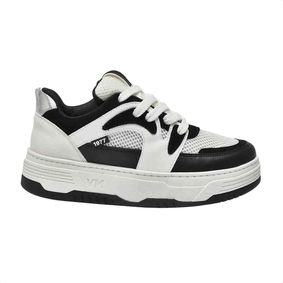 Tênis Moda Femenino Via Marte Casual Preto Branco