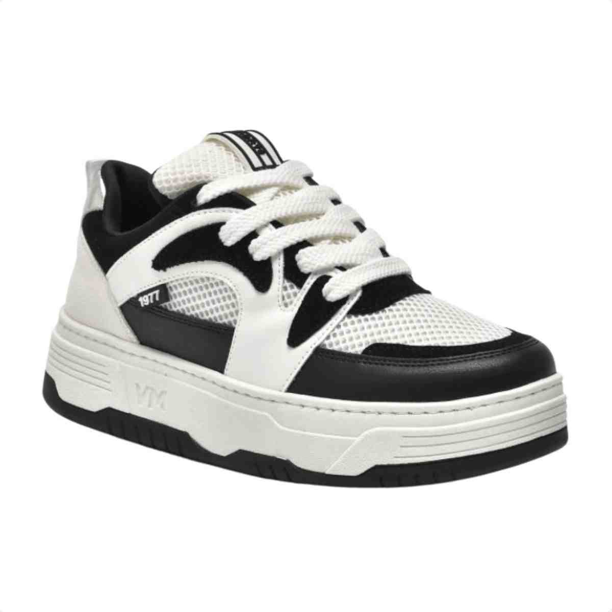 Tênis Moda Femenino Via Marte Casual Preto Branco Branco/Preto 3