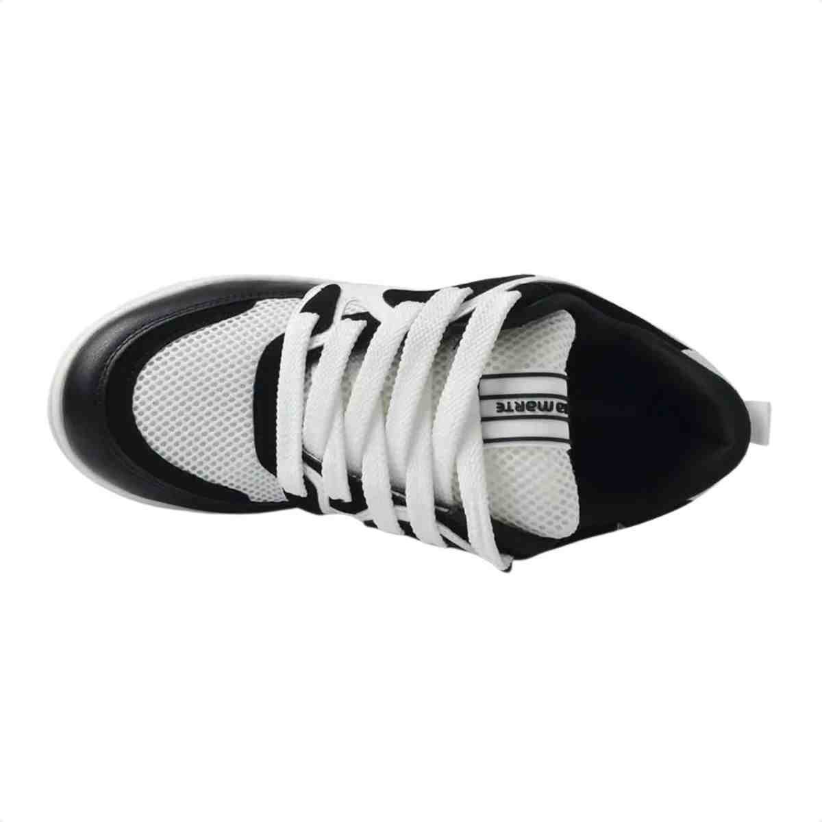 Tênis Moda Femenino Via Marte Casual Preto Branco Branco/Preto 5