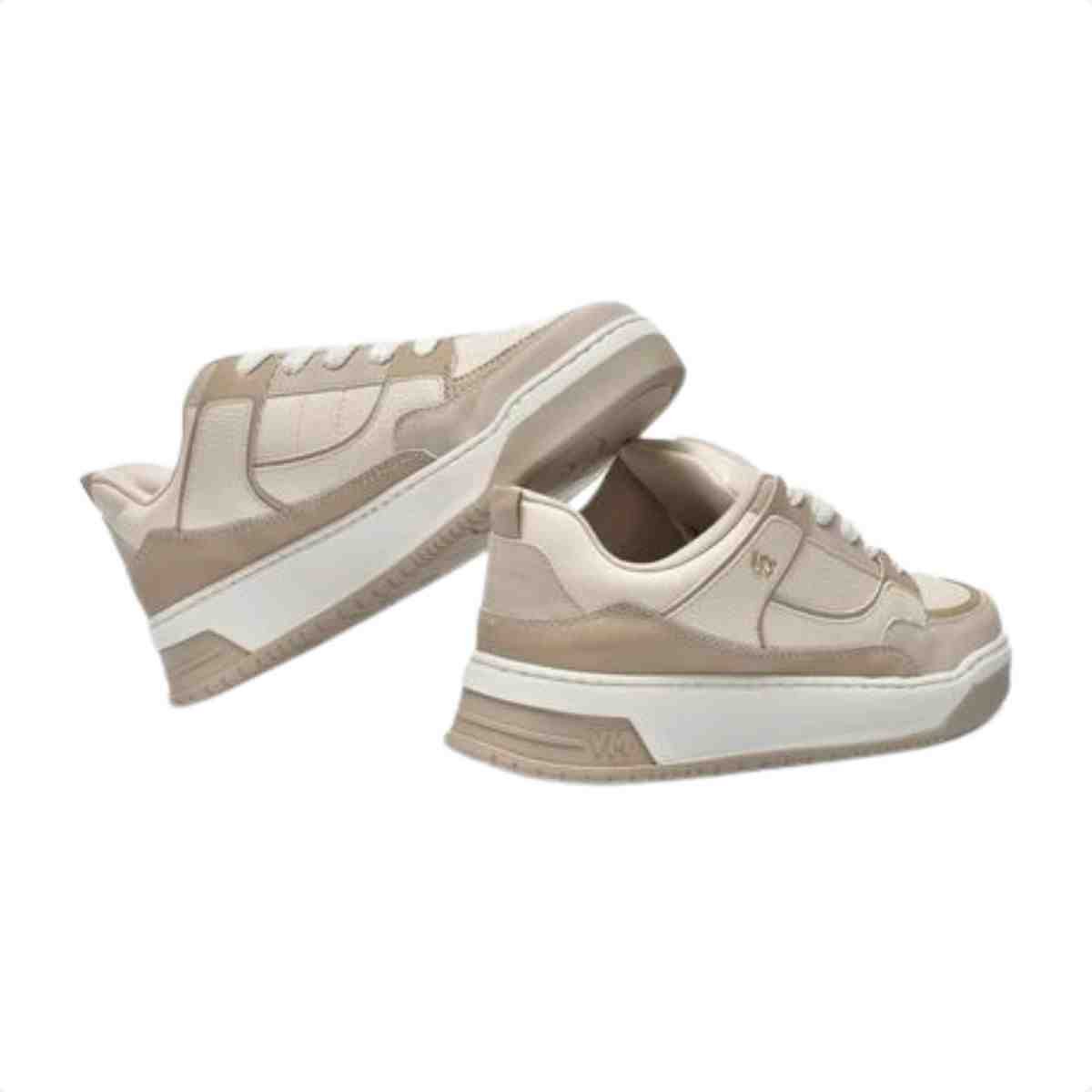 Tênis Casual Feminino Via Marte Street Branco Bege 3