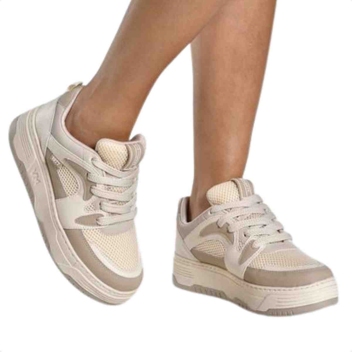 Tênis Casual Feminino Via Marte Marfim Bege 2
