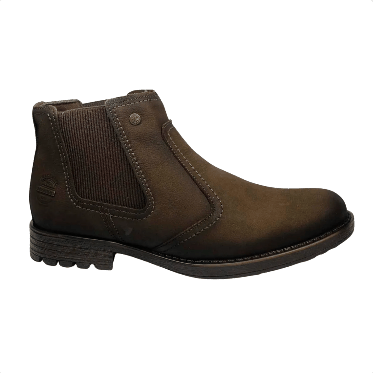 Bota Masculina Chelsea Pegada Marrom