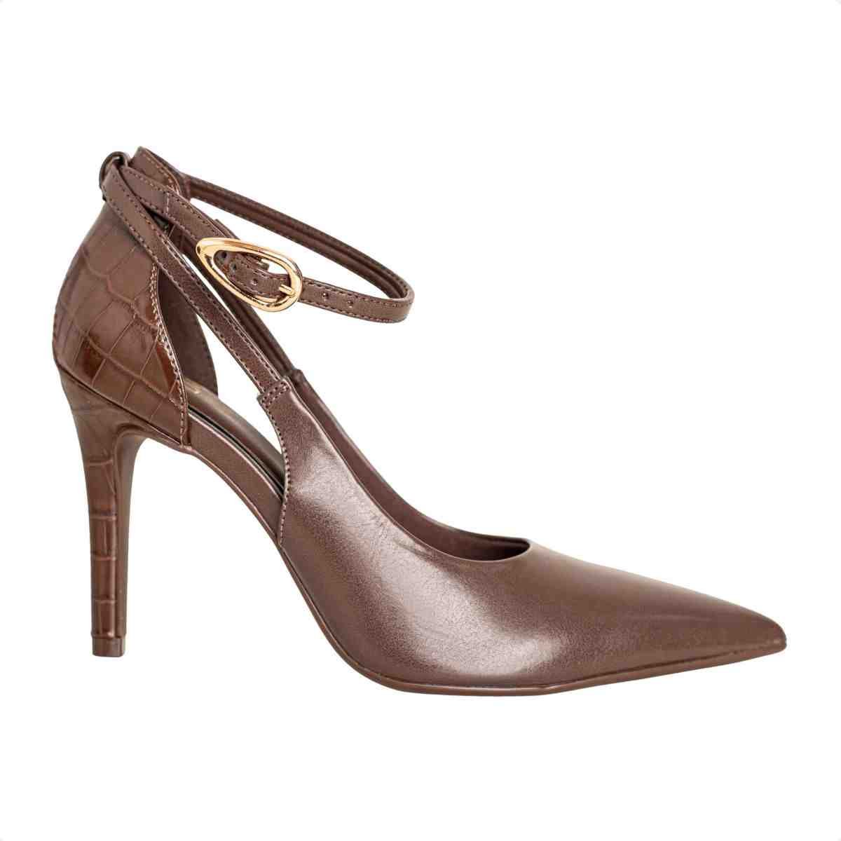 Scarpin Feminino Dm Napa Salto Alto Recortes Expresso