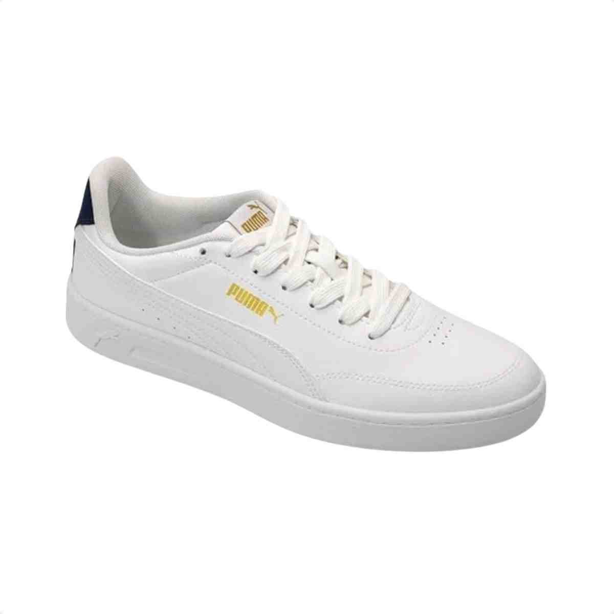 Tênis Casual Masculino Puma Court Classic Clean Bdp Branco Branco 2