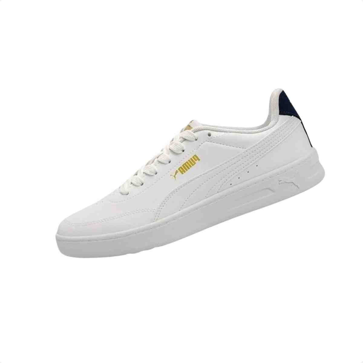 Tênis Casual Masculino Puma Court Classic Clean Bdp Branco Branco 3