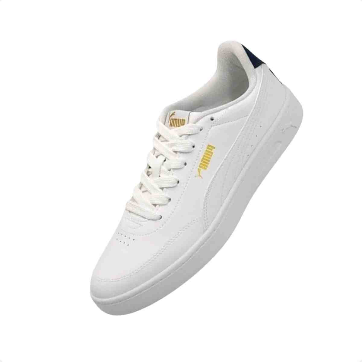 Tênis Casual Masculino Puma Court Classic Clean Bdp Branco Branco 6