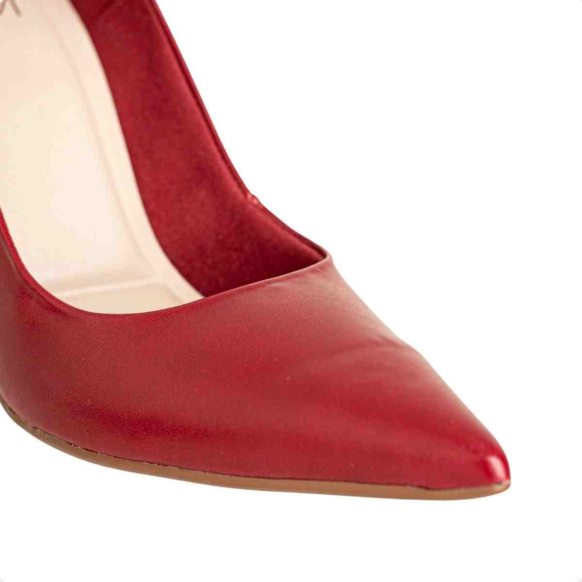 Scarpin Feminino Dm Salto Alto Vermelho Scarlet Vermelho 7
