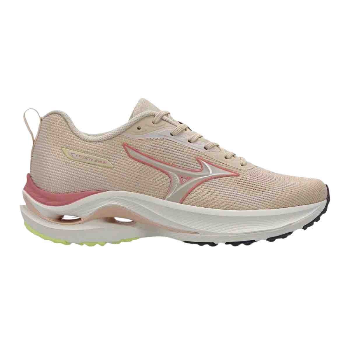 Tênis Corrida Feminino Mizuno Miz.Wave Vitality 7 Bege
