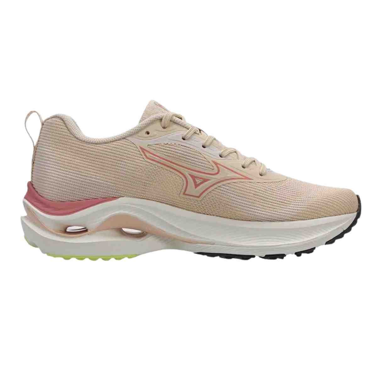 Tênis Corrida Feminino Mizuno Miz.Wave Vitality 7 Bege Pêssego 6