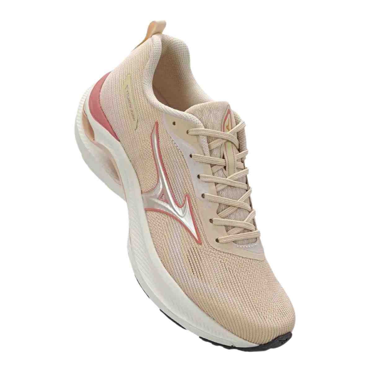 Tênis Corrida Feminino Mizuno Miz.Wave Vitality 7 Bege Pêssego 2