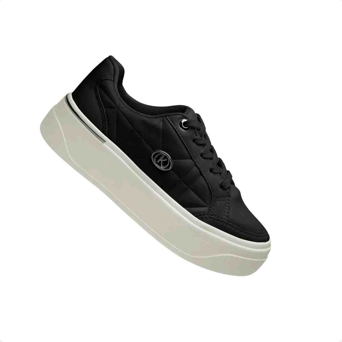 Tênis Casual Feminino Kolosh Flatform Preto Preto 6