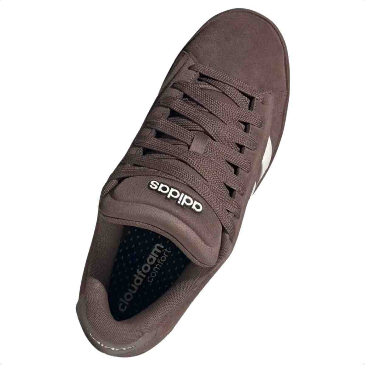 Tênis Masculino Adidas Grand Court Alpha Earth Strata Off White Marrom 5