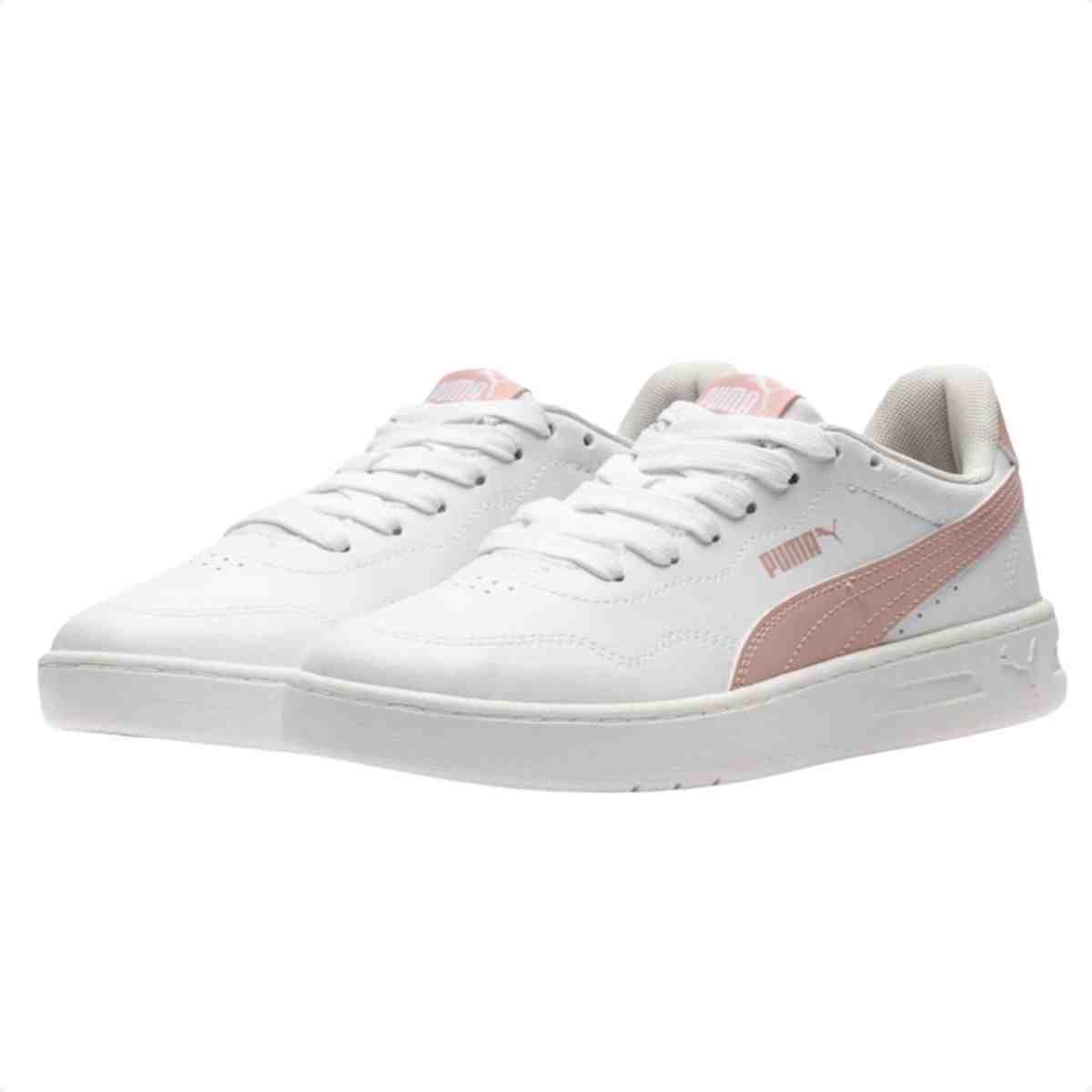Tênis Casual Feminino Puma Court Lally Bdp White Rosewater Branco 2