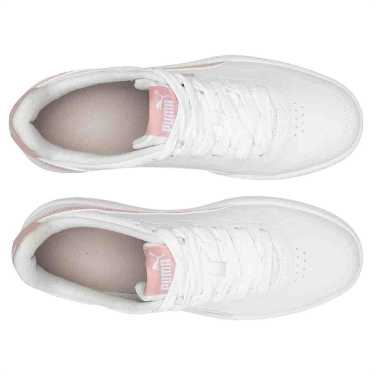 Tênis Casual Feminino Puma Court Lally Bdp White Rosewater Branco 5