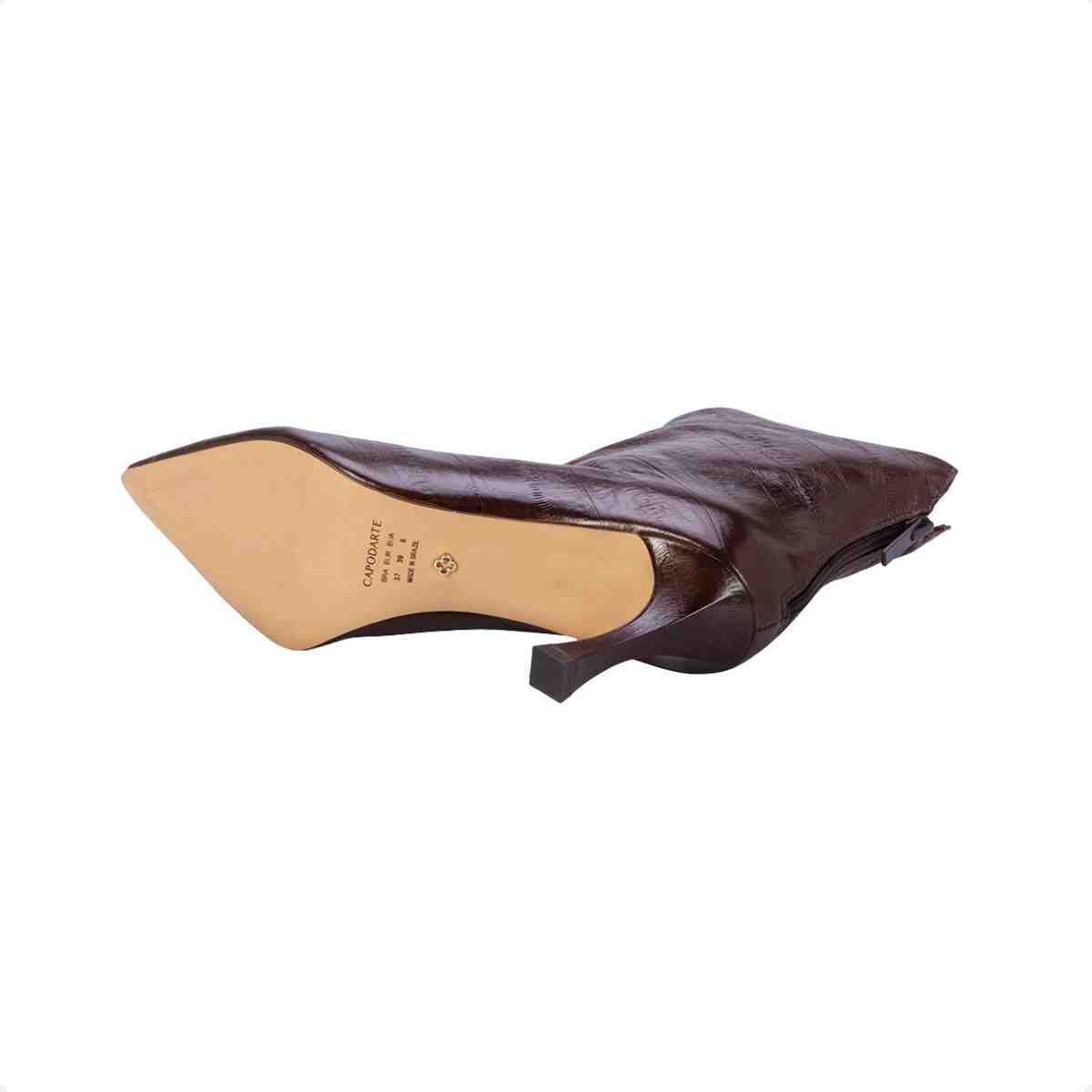 Bota Feminina Capodarte Cano Baixo Enguia Cacao Marrom 7