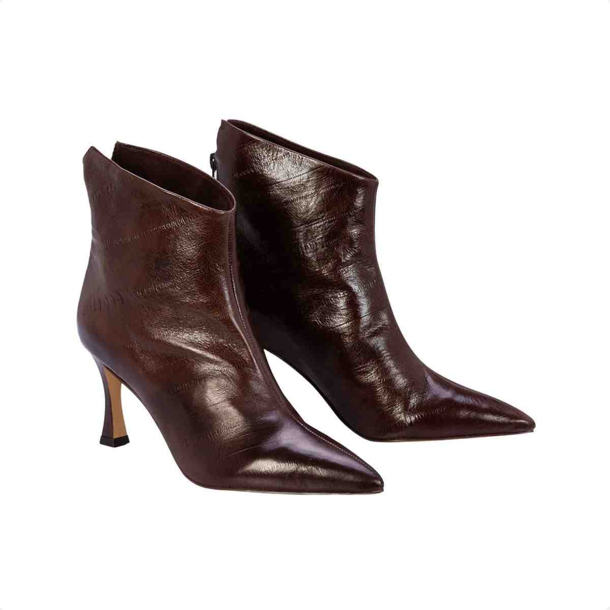 Bota Feminina Capodarte Cano Baixo Enguia Cacao Marrom 3