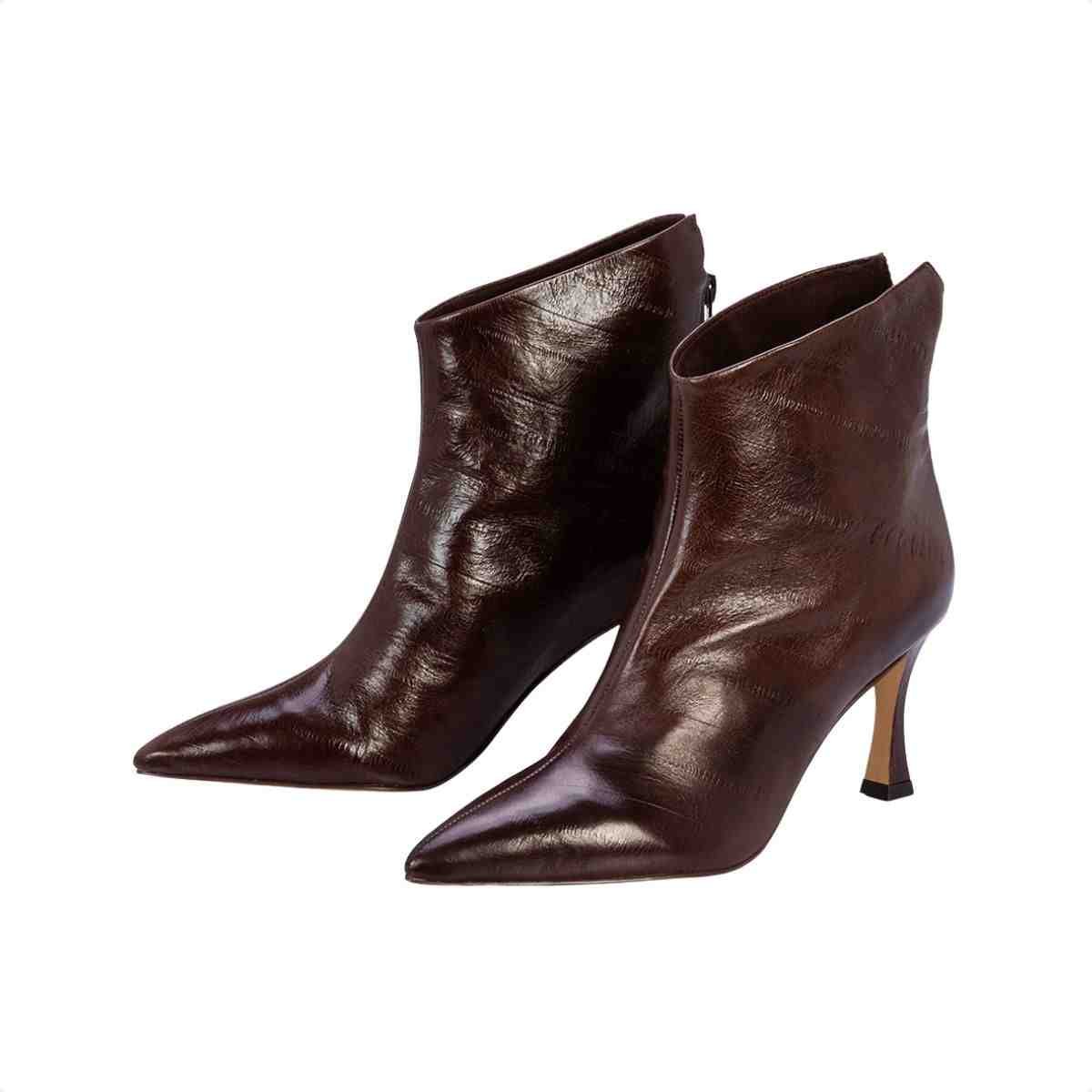 Bota Feminina Capodarte Cano Baixo Enguia Cacao Marrom 5