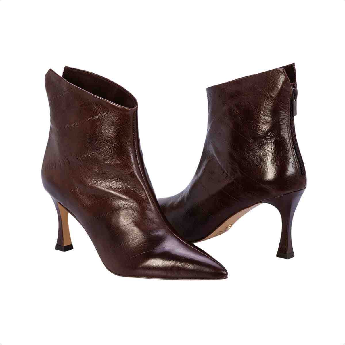 Bota Feminina Capodarte Cano Baixo Enguia Cacao Marrom 6