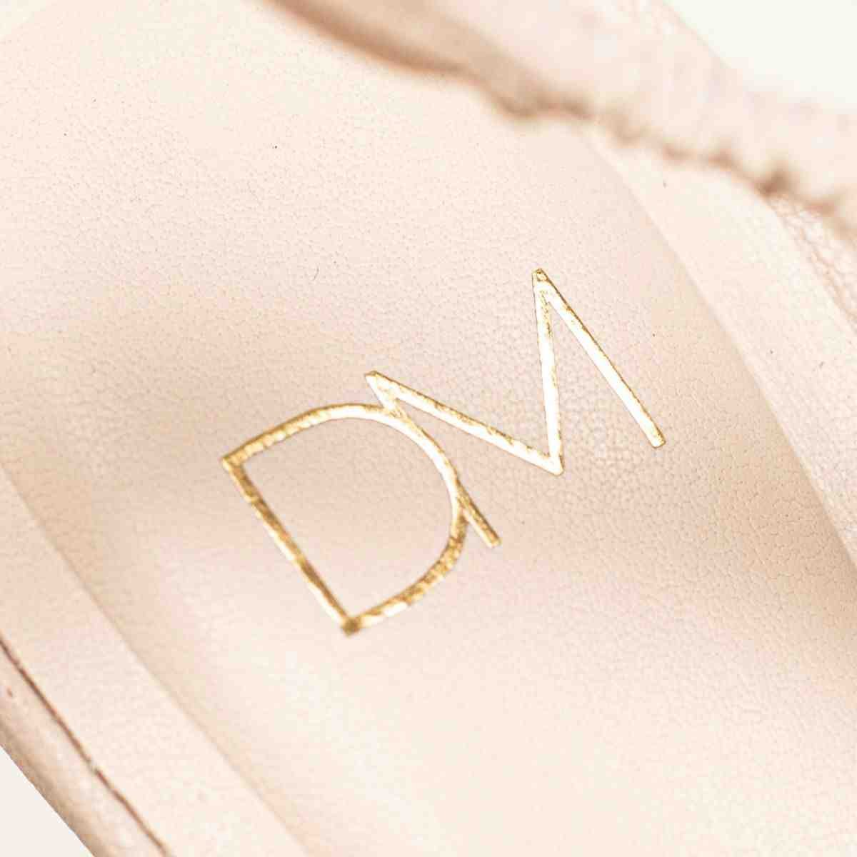 Slingback Feminino Dm Salto Médio Aveia Bege 7