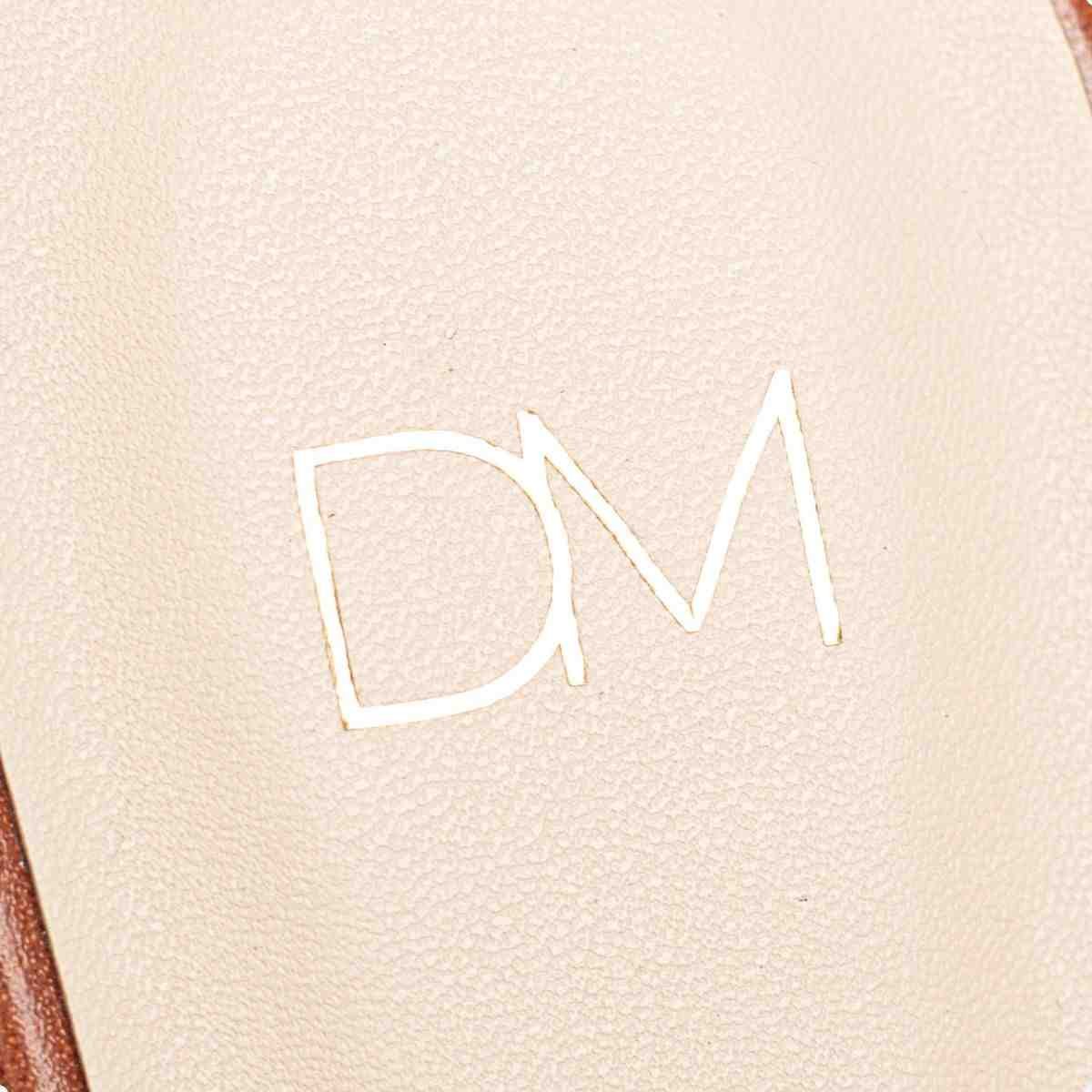 Slingback Feminino Dm Bico Folha Salto Fino  Caramelo Pecan Marrom 5