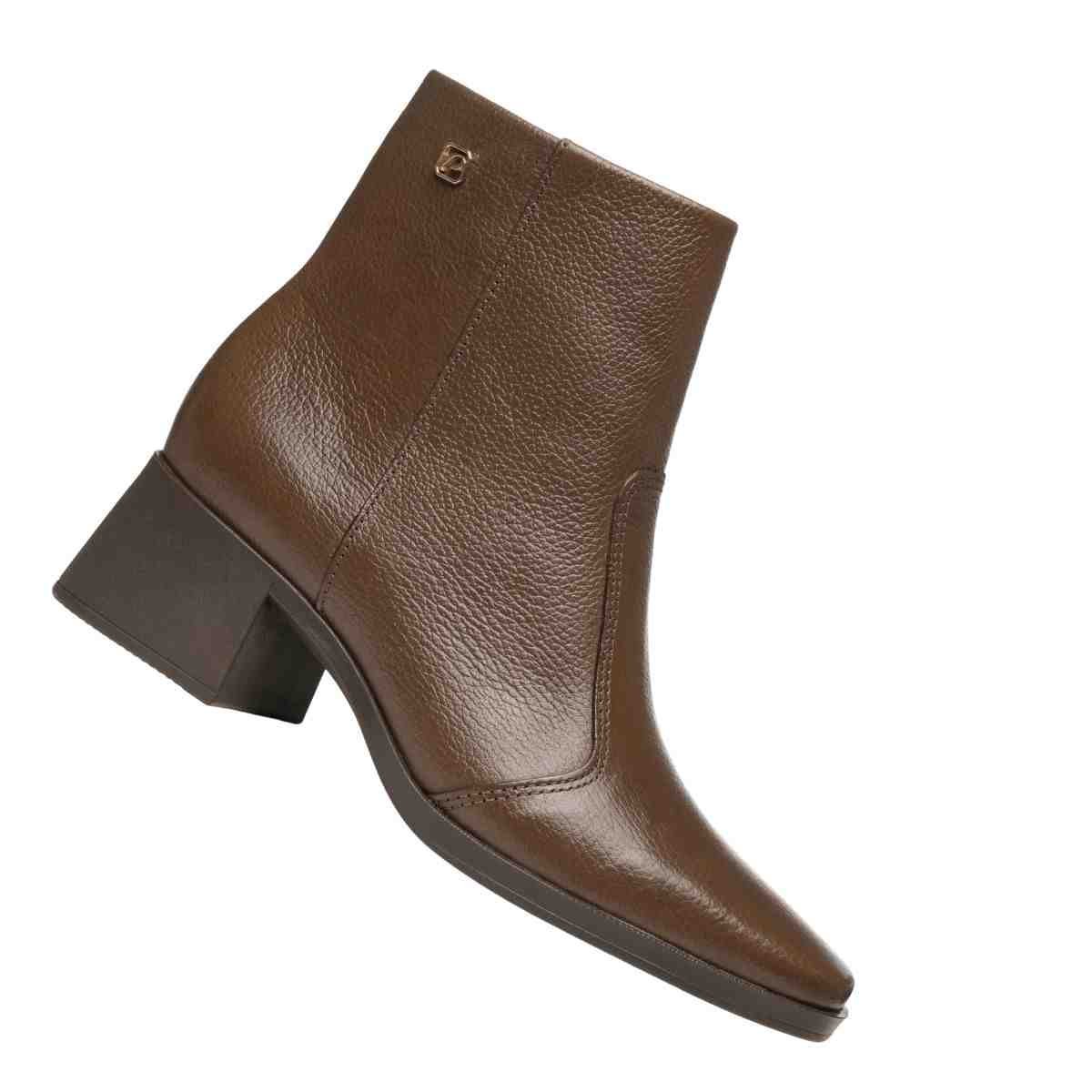 Bota Feminina Cano Médio Pegada Marrom Marrom 7