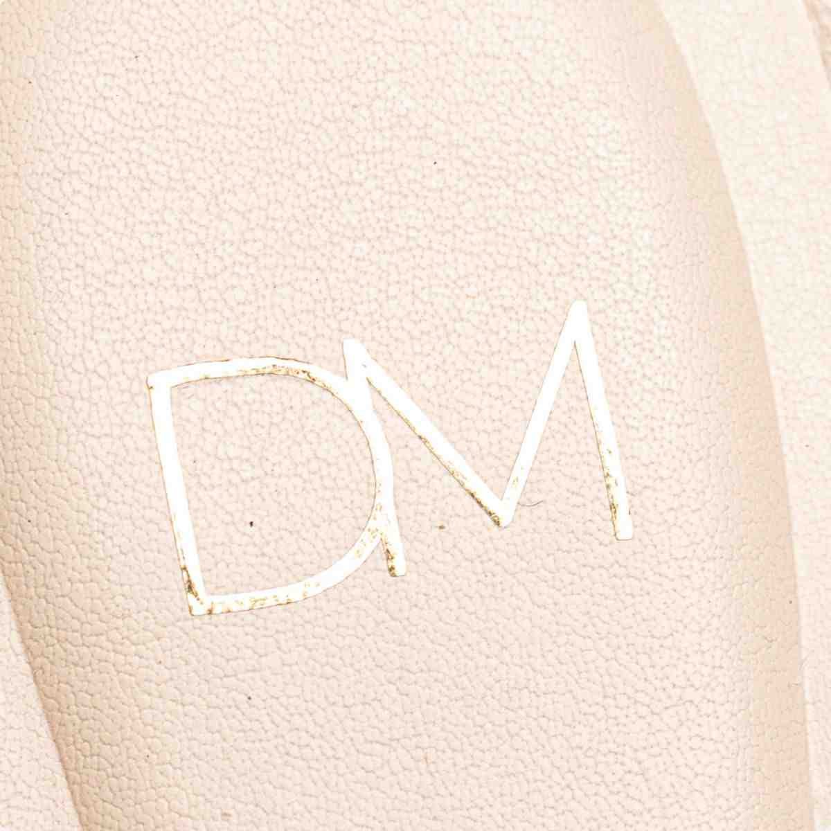 Slingback Feminino Dm Salto Bloco Bico Fino Nude Aveia Bege 7