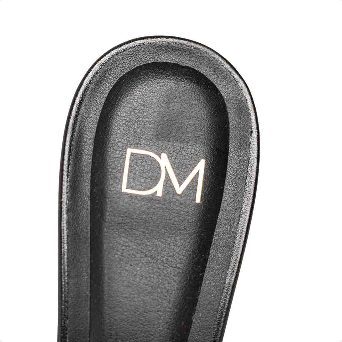 Slingback Feminino Dm Salto Médio Taça Preto Preto 7