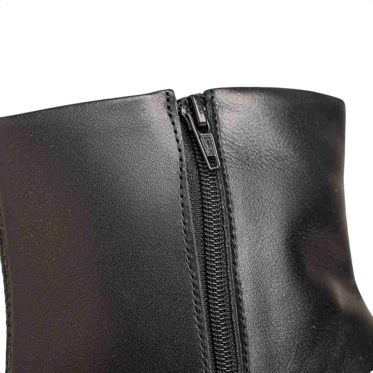 Bota Feminina Dm Cano Médio Veneto Preto Com Salto Fino Preto 7