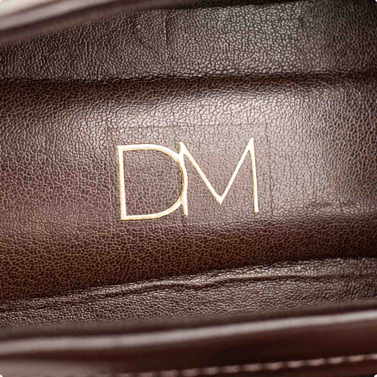Mocassim Feminino Dm Com Salto Médio Madrid Rocha Marrom 7