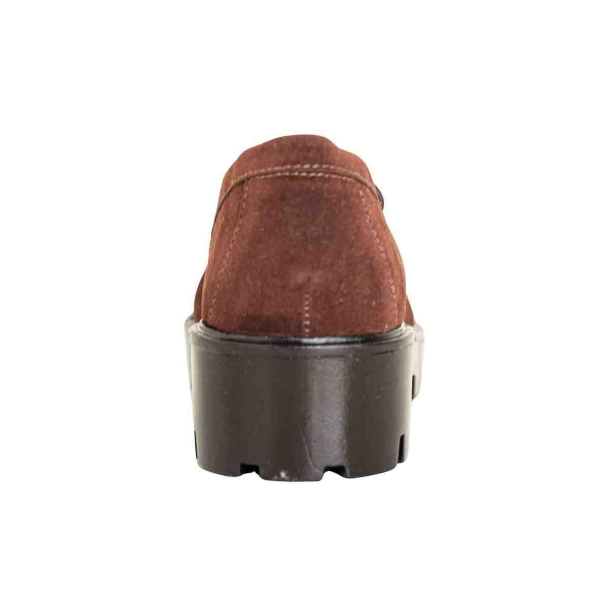 Mocassim Feminino Dm Camurça Tratorado Terra Marrom 4