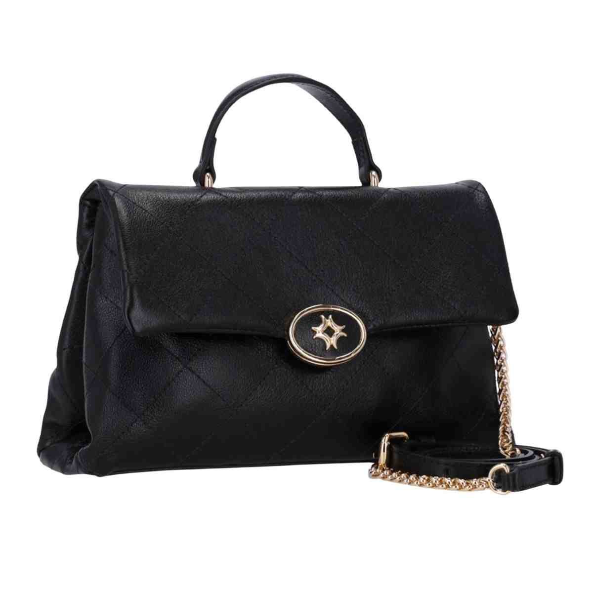 Bolsa Feminina Satchel Média Luz Da Lua Atacama Preta Preto 2