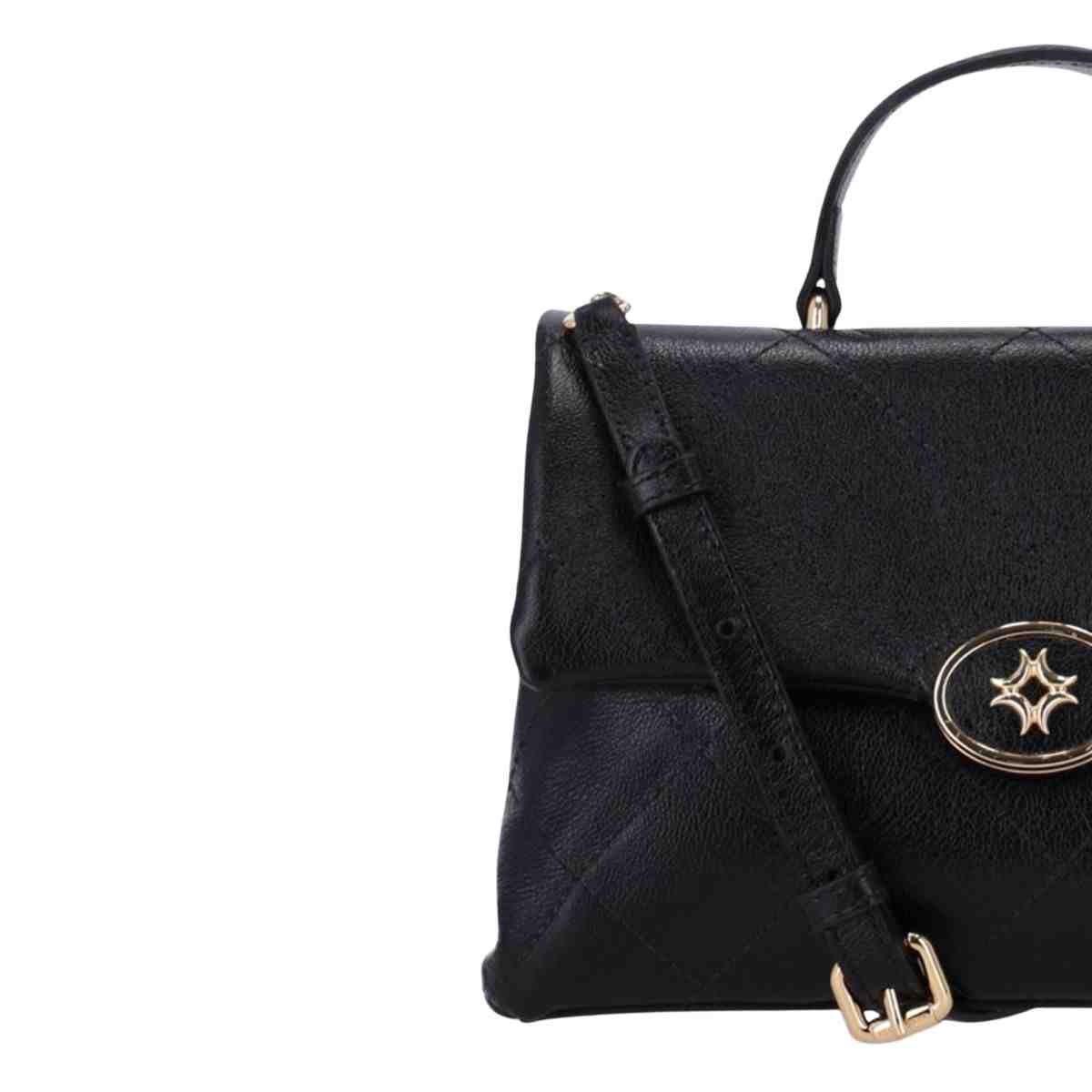 Bolsa Feminina Satchel Média Luz Da Lua Atacama Preta Preto 7