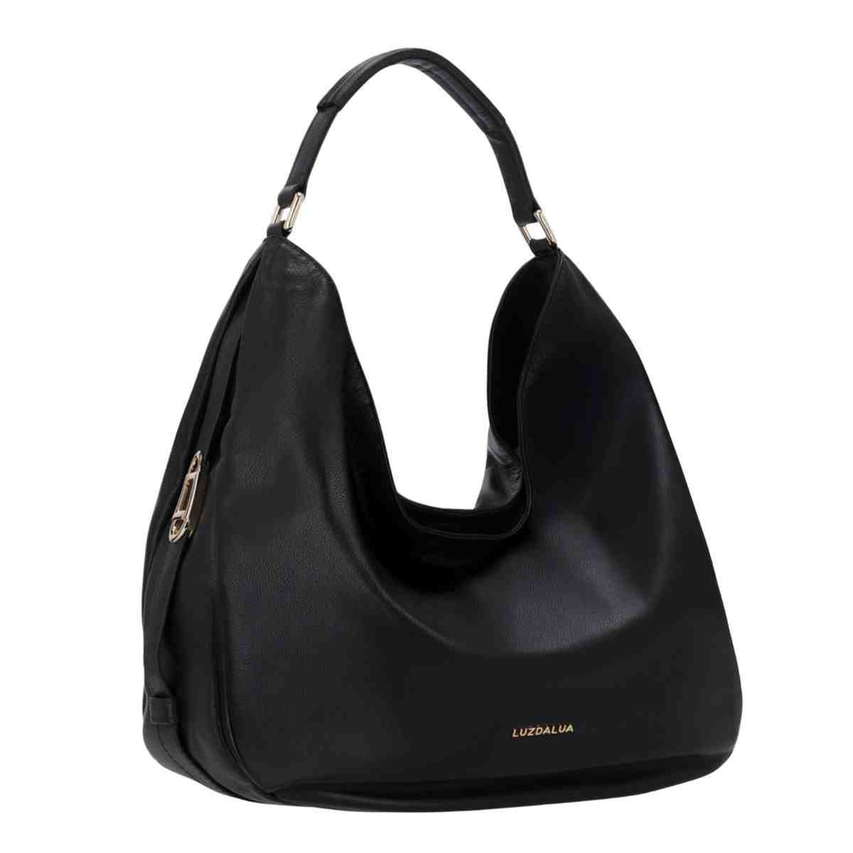 Bolsa Feminina Hobo Grande  Luz Da Lua Saara Preta Preto 3