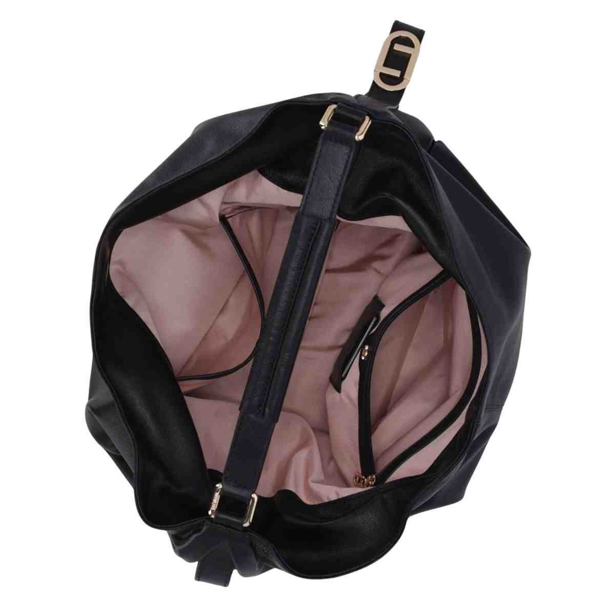 Bolsa Feminina Hobo Grande  Luz Da Lua Saara Preta Preto 4