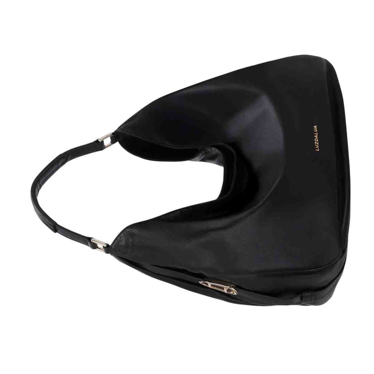 Bolsa Feminina Hobo Grande  Luz Da Lua Saara Preta Preto 7