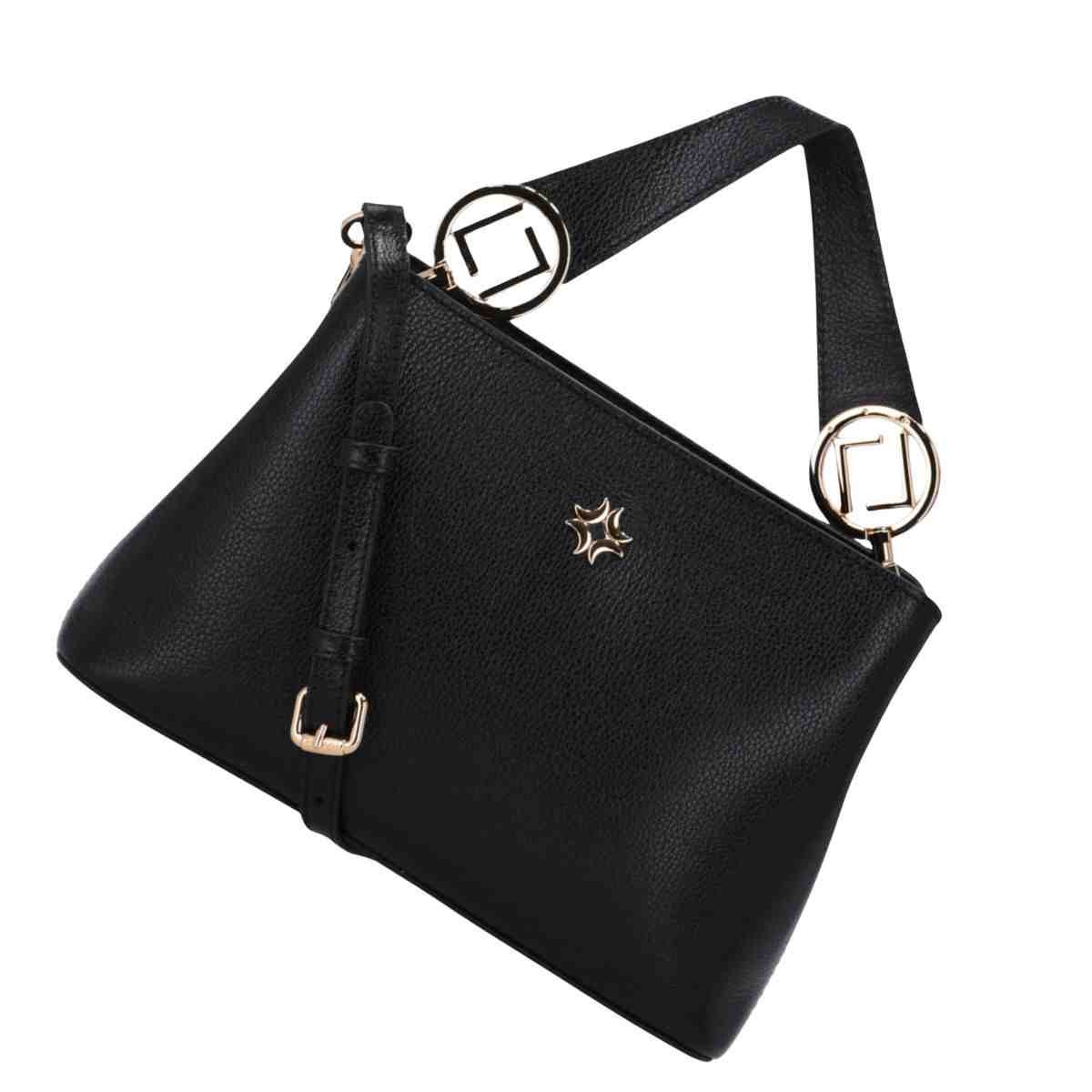 Bolsa Feminina Tote Média Luz Da Lua New Ridge Preta Preto 5