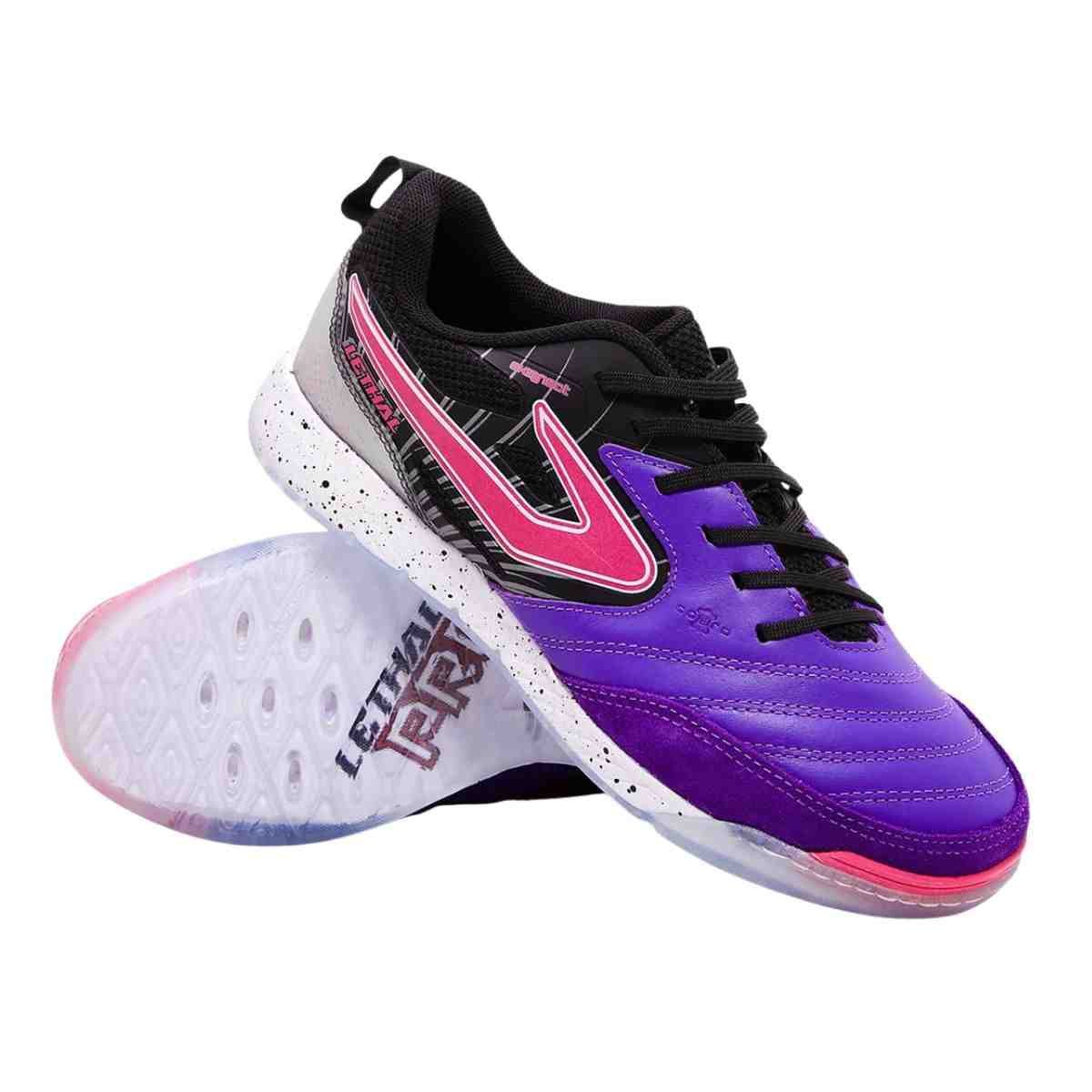 Chuteira Indoor Masculina Topper Lethal Roxa Roxo/Preto 2
