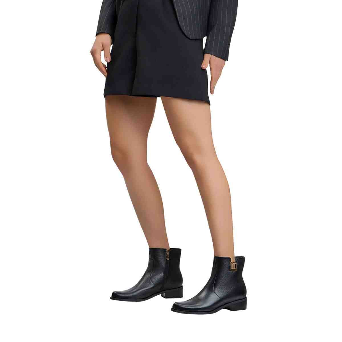 Bota Feminina Cano Baixo Luz Da Lua Preta Preto 3