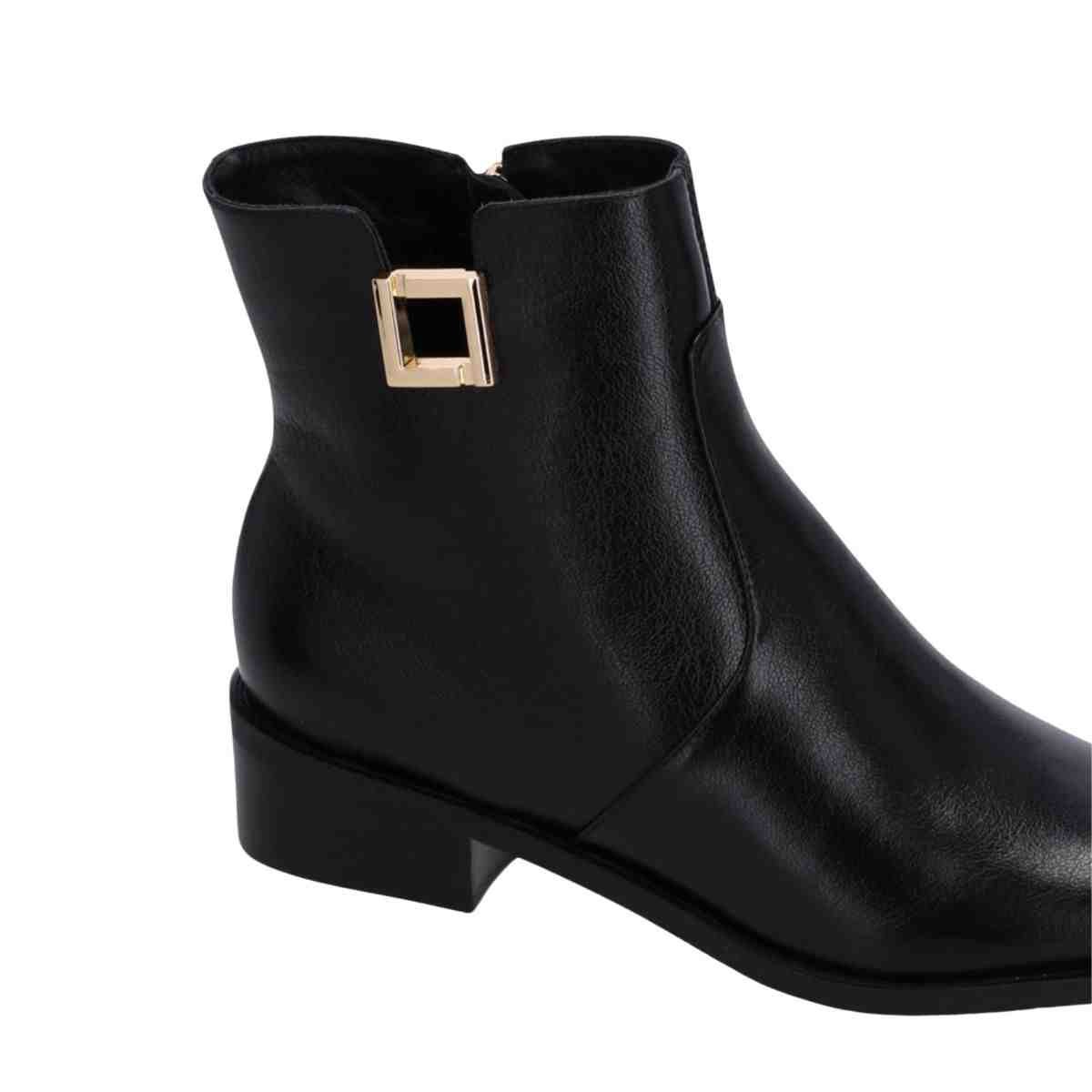 Bota Feminina Cano Baixo Luz Da Lua Preta Preto 4